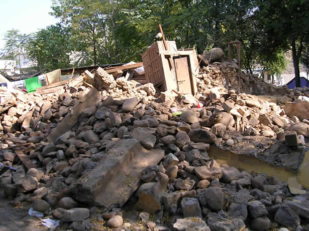 Devastation in the Neelum Valley